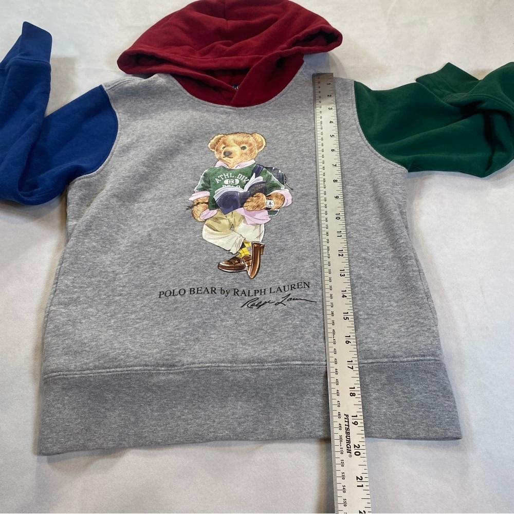 Polo Ralph Lauren Bear Color-Blocked Fleece Hoodie .Size S (8) - Picture 5 of 9